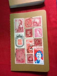 vintage stamp notebook