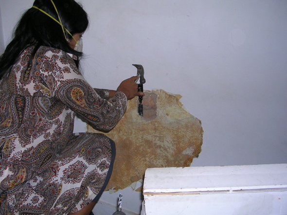 exposing a brick wall