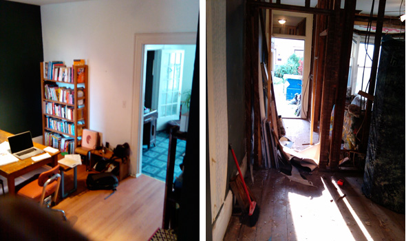 renovation, tearing walls down, demolition