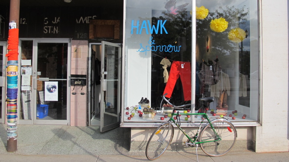 hawk & sparrow, james st. north, vintage clothing store, 126 james st. north, hamilton, ontario