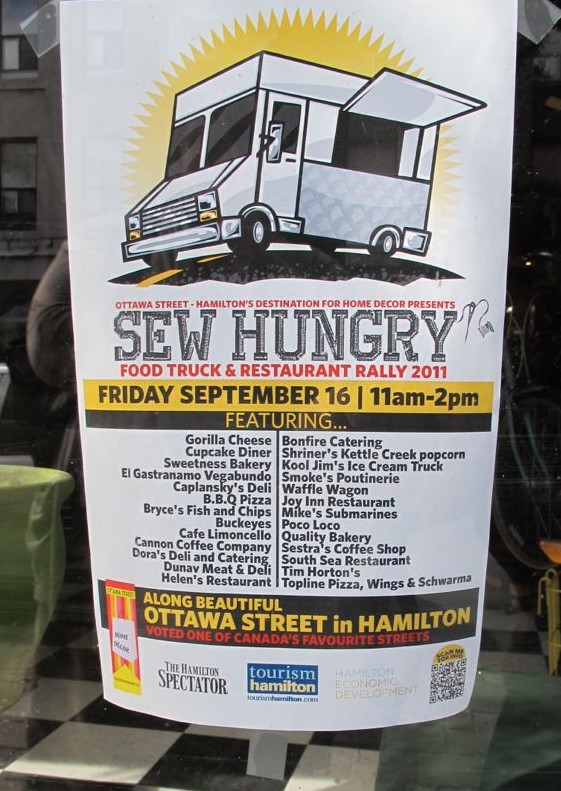 Sew Hungry, BIA, Ottawa St.  Hamilton, Ontario, food trucks, Gorilla Cheese,