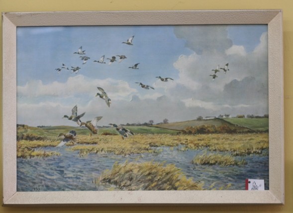 vintage paintings, flock of geese, Ottawa Street, Hamilton, Ontario, antiques
