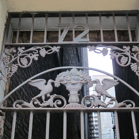 james st. north, hamilton, ontario, alleyway, steel work