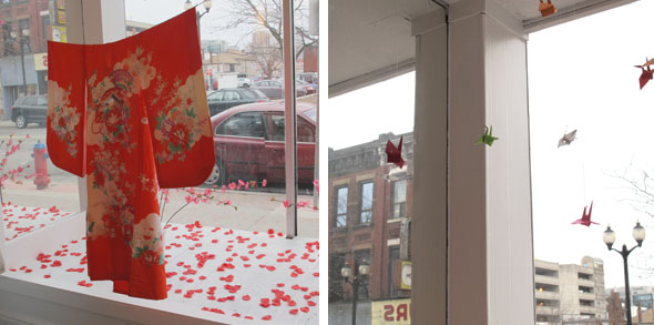 hawk & sparrow, window display, hamilton